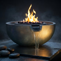 Arcadia Forge Helios Cascade 36" Fire & Water Bowl — Studio Shot