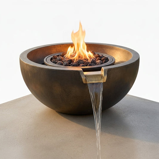 Arcadia Forge Helios Cascade 36" Fire & Water Bowl — Studio Shot