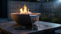 Arcadia Forge Helios Cascade 36" Fire & Water Bowl — Lifestyle