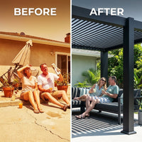 ArcadiaForge Louver Pro Pergola — Before & After