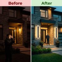 Aurelia Forge AxisLine Architectural Wall Sconce — Before & After