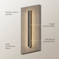 Aurelia Forge AxisLine Architectural Wall Sconce — infographic