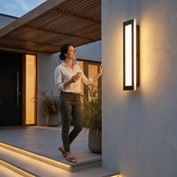 Aurelia Forge AxisLine Architectural Wall Sconce — Lifestyle