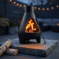 EmberCraft Nova Chiminea Fire Pit — Studio Shot