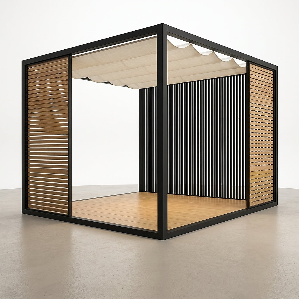 NoirVerge Aperture Pergola — Studio Shot