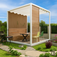 Outdoor Pergola Built for Modern Spaces, Powder-Coated Aluminum Frame, Marine-Grade Fabric Canopy, Resort-Style