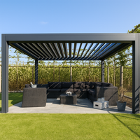Aluminum Pergola Built for Year-Round Shade, Motorized Louvers, Powder-Coated Frame, Stainless Hardware