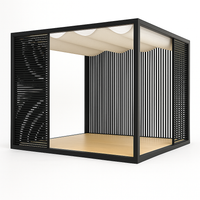 Outdoor Pergola Built for Modern Spaces, Powder-Coated Aluminum Frame, Marine-Grade Fabric Canopy, Resort-Style